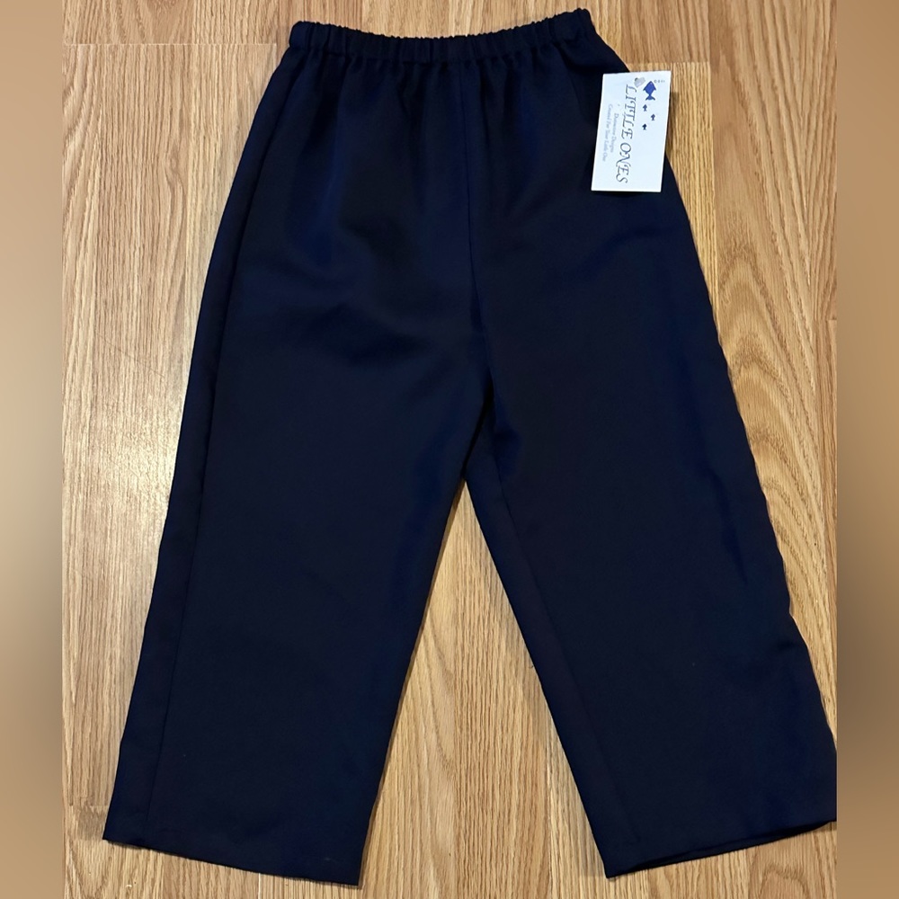 Little Ones Navy Blue Dress Pants - Stretch Waist Band - Size 4T - New w/ Tags